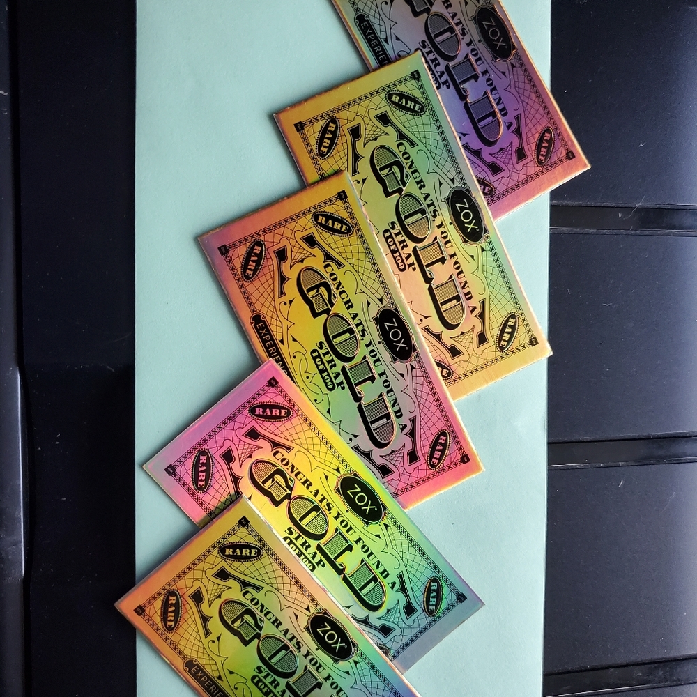 Zox Gold Bar 5 RARE Tickets - Picture 2 of 4